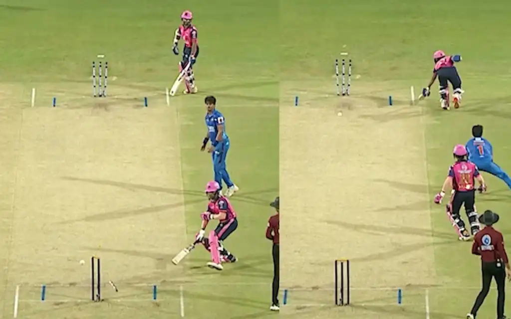 Unusual run-out in MPL 2025 (Source:@mplt20tournament,x.com) 