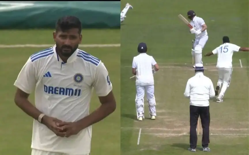 Khaleel Ahmed for India A vs England Lions (Source:@abhyoday_singh/X.com)
