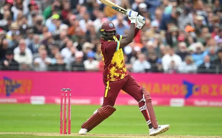 Jason Holder against England in second T20I [Source: @ICC/x]