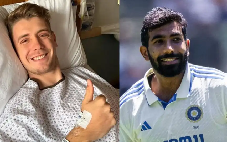 Cameron Green and Jasprit Bumrah [Source: @7Cricket/X]