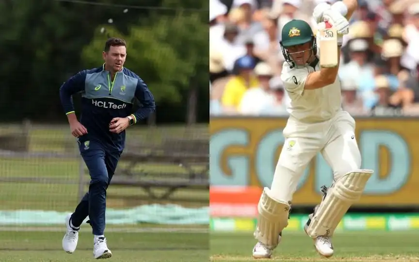 Josh Hazlewood, Marnus Labuschagne [Source: @ICC/X]