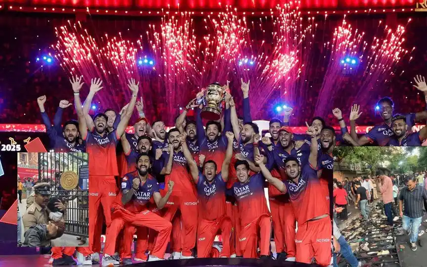 RCB after the win (Source: AP)