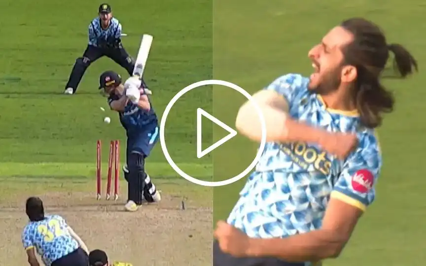 Hasan Ali Does 'The Chainsaw' After Match-Winning Hat-Trick In T20 Blast Hasan Ali Does 'The Chainsaw' After Match-Winning Hat-Trick In T20 Blast