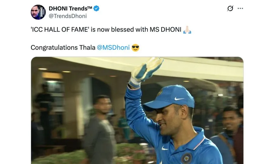 Fan tweet [Source: @TrendsDhoni/X.com]