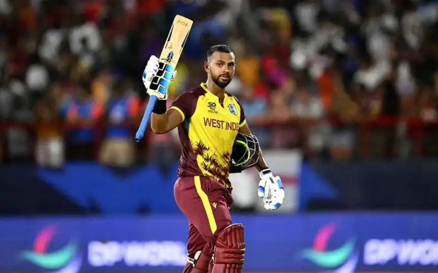 Nicholas Pooran for WI. [Source - KKR_Xtra/xcom]