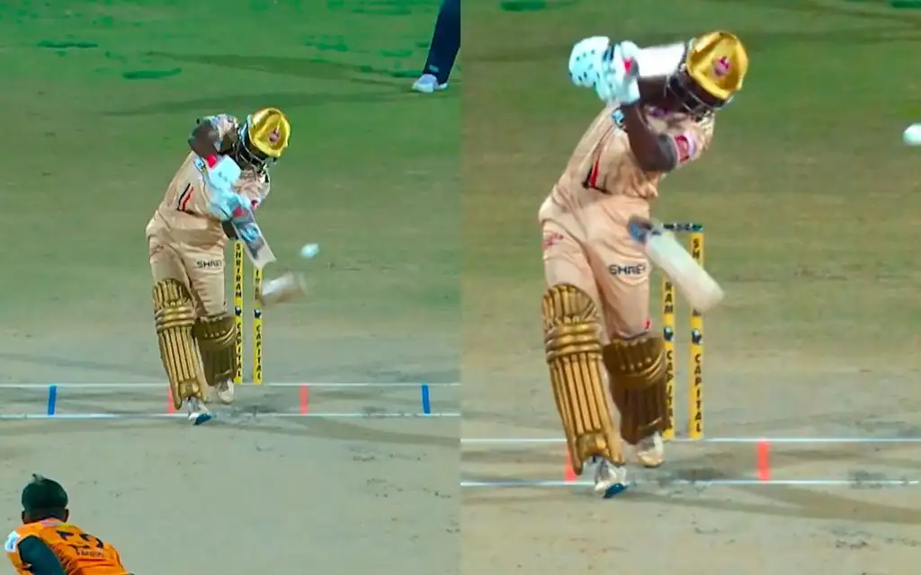 K Aashiq’s Bat Breaks Mid-Shot in CSG vs NRK Clash [Source: @TNPremierLeague/X.com]
