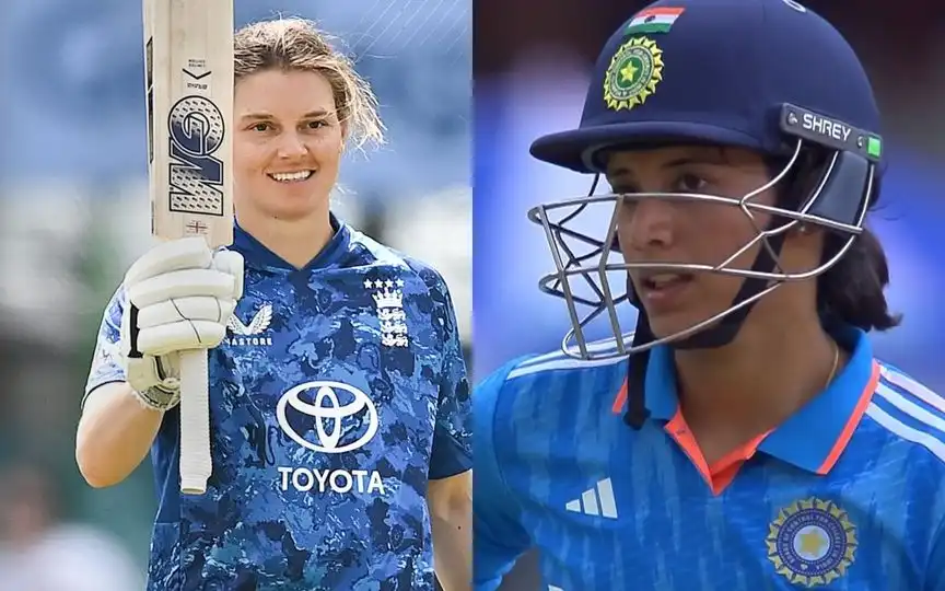 Amy Jones and Smriti Mandhana [Source: @englandcricket, @CricCrazyJohns/x]