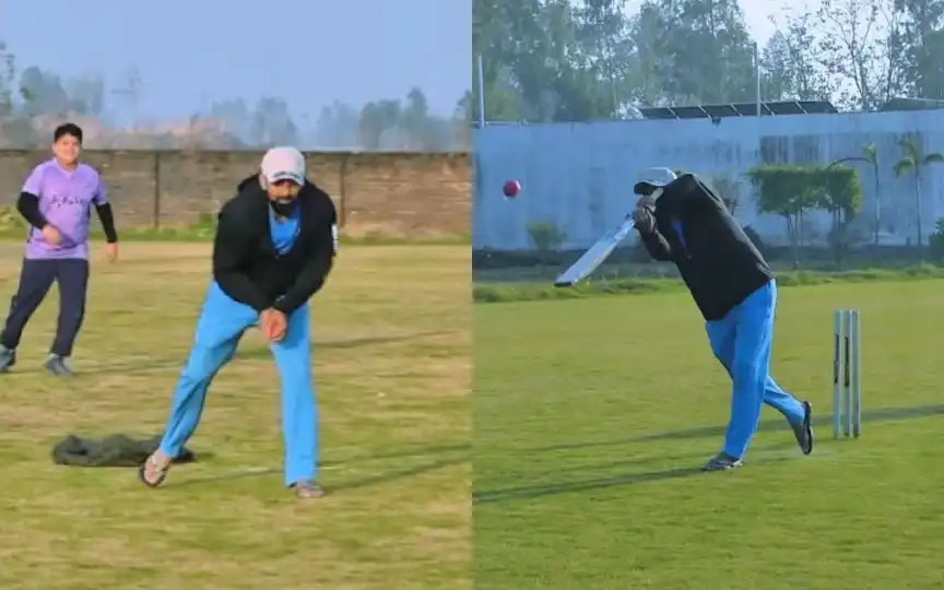 Mohammed Shami plays cricket with family [Source: @mdshami.11/Instagram.com]