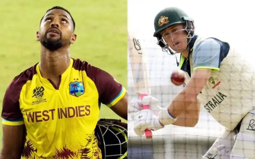 Nicholas Pooran and Marnus Labuschagne [Source: @CricCrazyJohns, @cricketcomau/x]