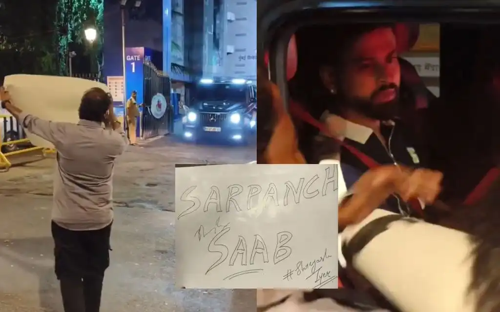 Shreyas Iyer Appreciates Punjab's Love! Signs 'Sarpanch Saab' Poster For Fan