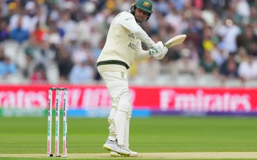Usman Khawaja was dismissed for a duck [Source: AP]