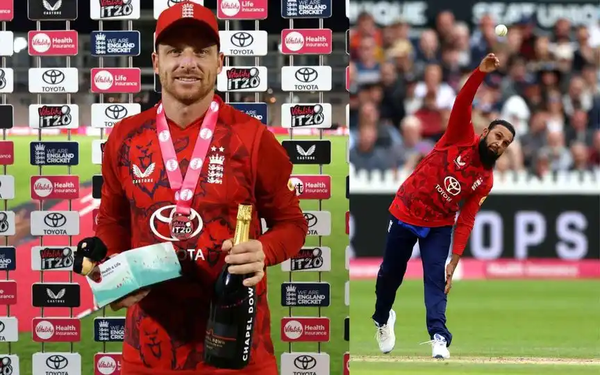 Jos Buttler and Adil Rashid (Source:@Cric_records45,x.com)