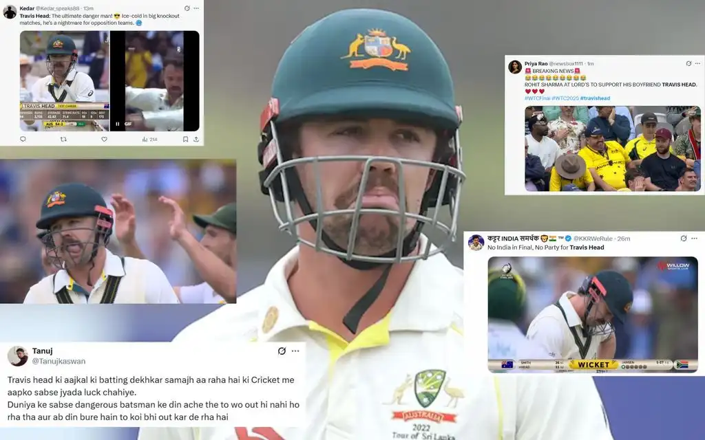 Travis Head was dismissed for 11 in WTC Final 2025 [Source: Screengrab]