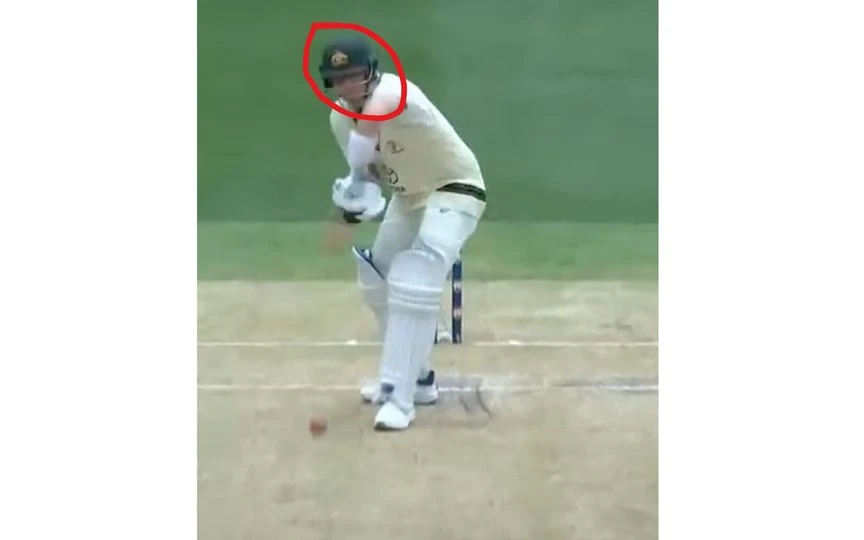 Steady head of Steve Smith while meeting the ball [Source: @cricketcomau/x.com]