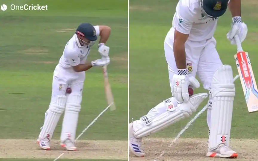 Bedingham handled the ball [Source: OneCricket/X.com]
