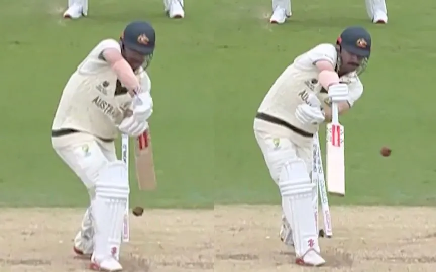 Travis Head bowled by Mulder (Source:@StarSportsIndia/X.com)
