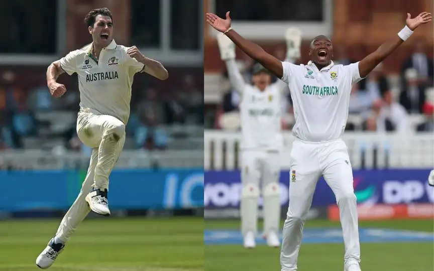 Pat Cummins and Lungi Ngidi [Source: @ICC/X.com]