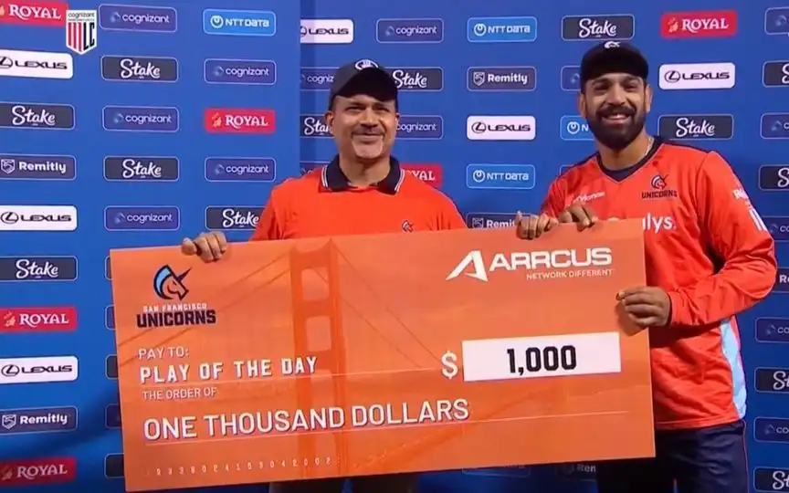 Haris Rauf after MLC 2025 opener (Source: @CricFollow56/X)
