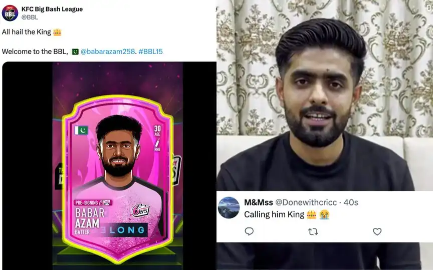 "King Without A Single POTM": Fans Mock BBL For Referring To Babar Azam As 'King'
