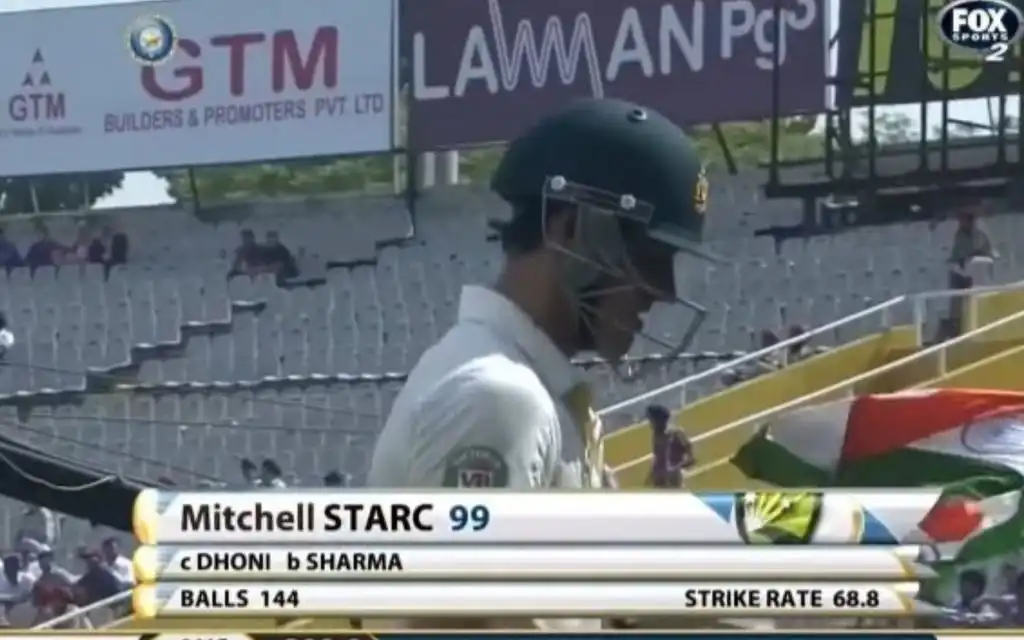 Mitchell Starc 99 vs India - (Source : @Johns/X.com)
