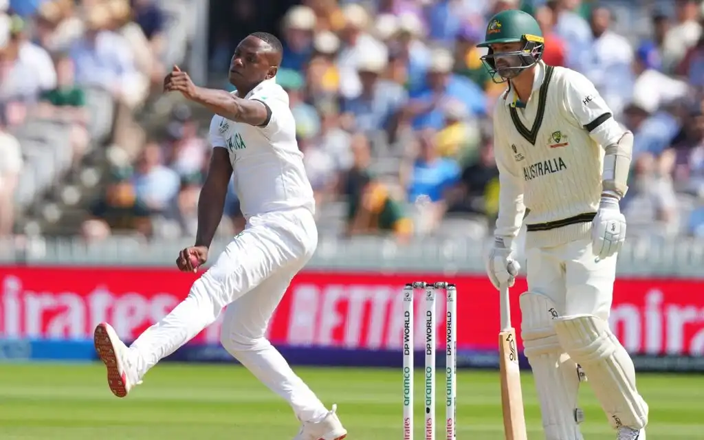 Kagiso Rabada in action vs AUS (Source: AP Photos)