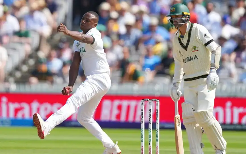 Kagiso Rabada in action vs AUS (Source: AP Photos)