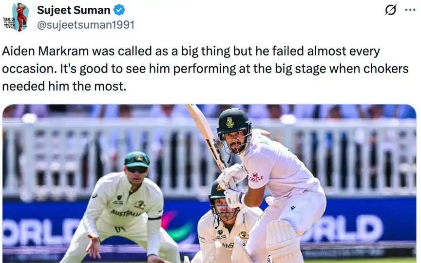 Fan tweet [Source: @sujeetsuman1991/X.com]