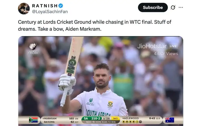 Fan tweet [Source: @LoyalSachinFan/X.com]
