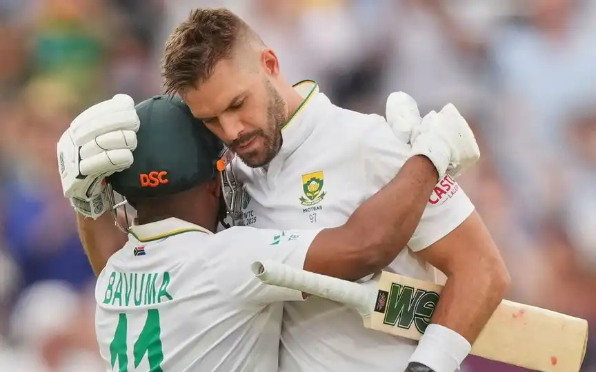 South Africa's star batters Aiden Markram and Temba Bavuma [Source: AP Photos]