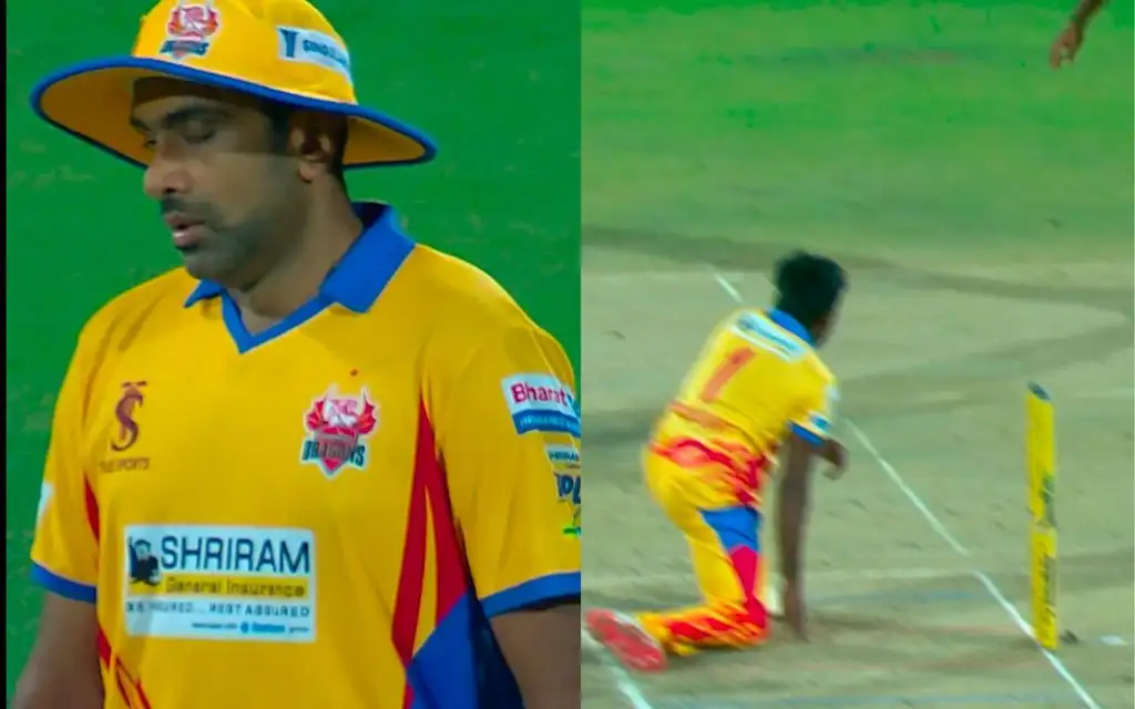 R Ashwin gets angry [Source: Screenshot/@CricCrazyJohns/x.com]
