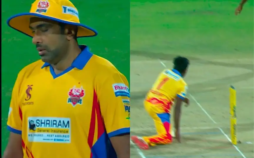 R Ashwin gets angry [Source: Screenshot/@CricCrazyJohns/x.com]
