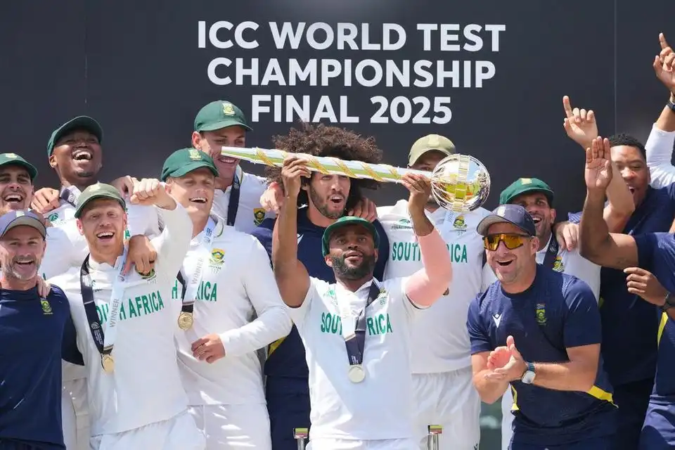 Bavuma lifts WTC title [Source: AP Photo]
