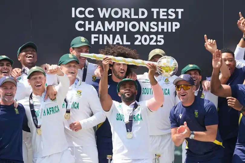 Bavuma lifts WTC title [Source: AP Photo]
