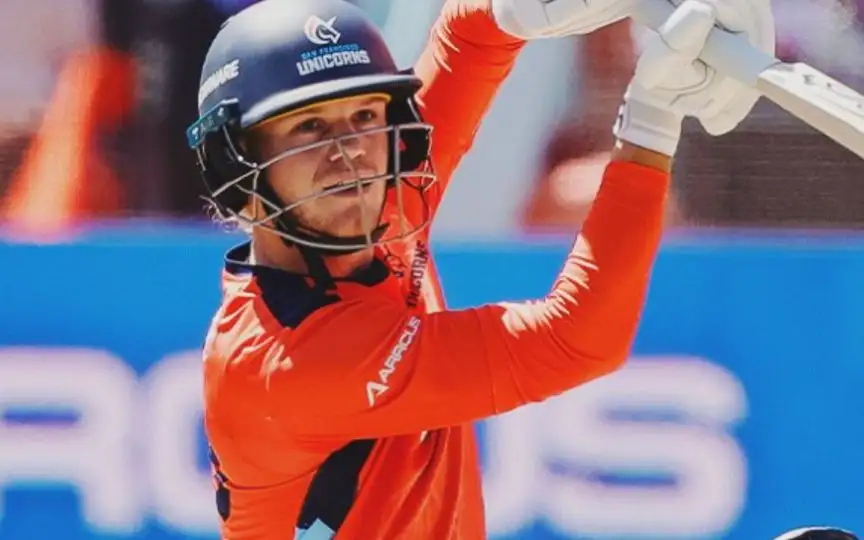 Jake Fraser-McGurk vs LAKR in MLC 2025 [Source: @MLCricket/x.com]