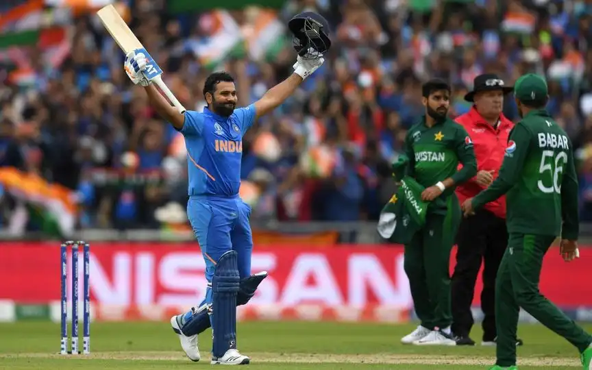 Rohit Sharma scored 140 off 113 vs Pakistan in WC 2019 [Source: @Infysoccer/x.com]