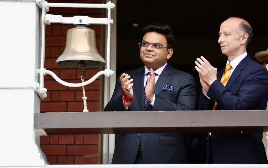 Jay Shah ringing the bell at WTC Final 2025 at Lord's (@JayShah/X.com)