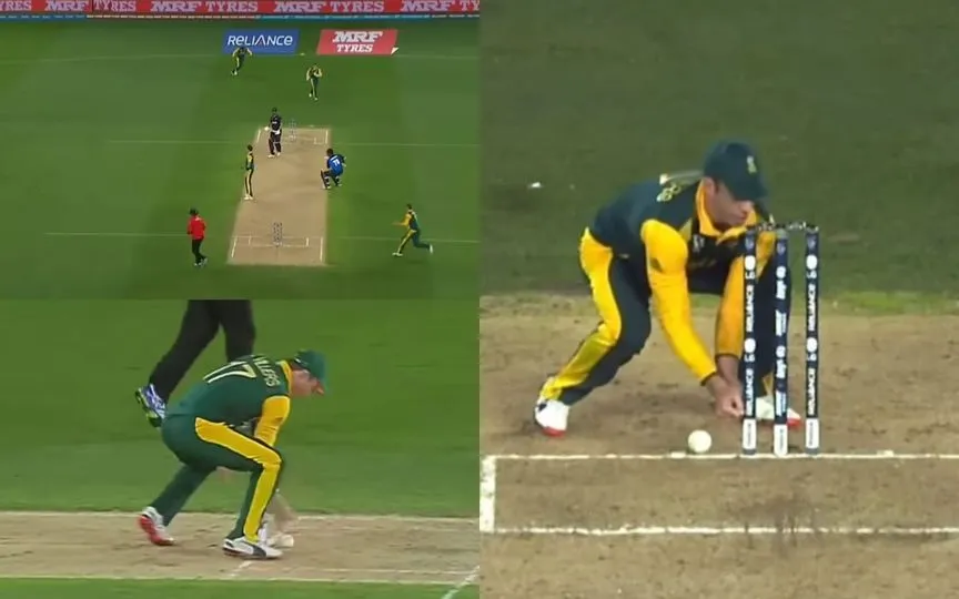 AB de Villiers run-out miss vs NZ. [Source - Altofleg/x.com]