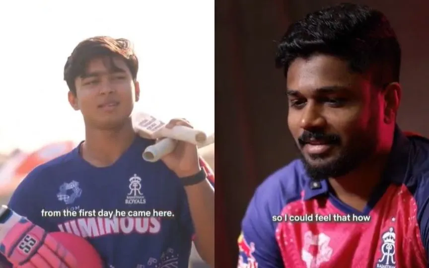 Vaibhav Suryavanshi and Sanju Samson [Source: @rajasthanroyals/x]