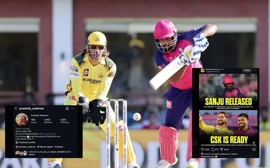 Sanju Samson and MS Dhoni (Source:@doncricket_,x.com)