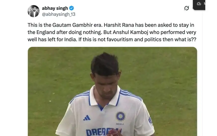 Fan tweet [Source: @abhaysingh_13/X.com]