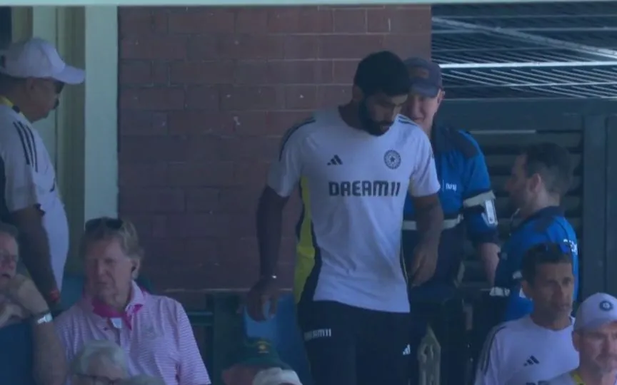 Jasprit Bumrah leaving the field to get sans for back injury during BGT [Source: @CricCrazyJohns/x.com]