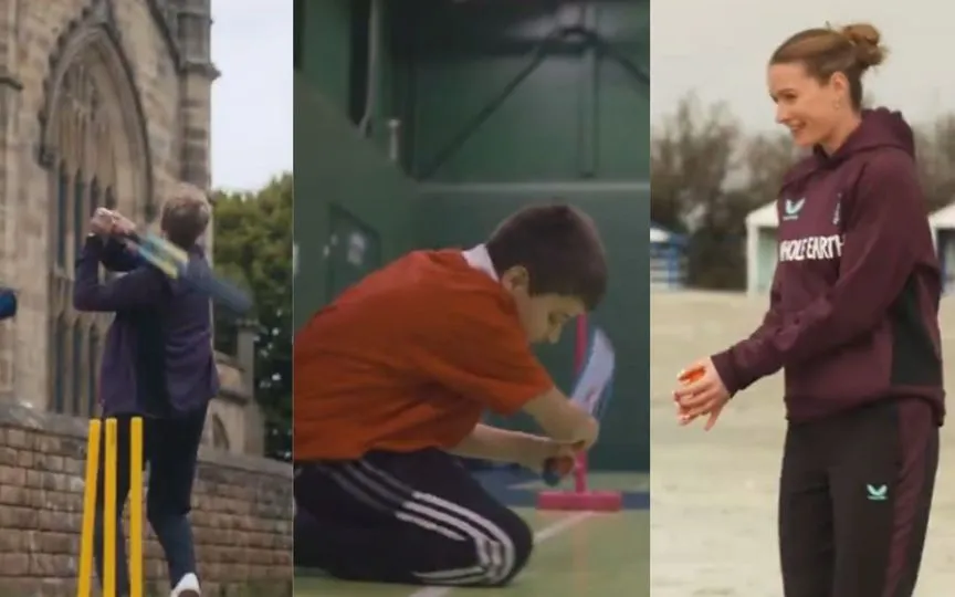 English cricketers enjoying with the children [Source: @englandcricket/X]