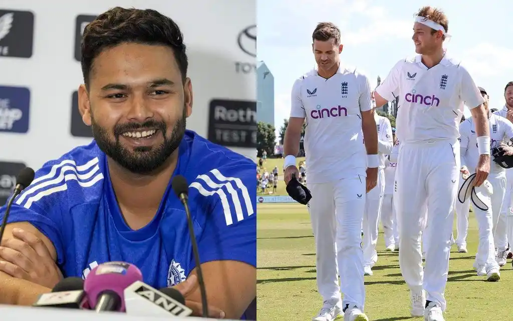 Rishabh Pant, James Anderson and Stuart Broad [Source: @memerbhoiii, @CricCrazyJohns/x.com]