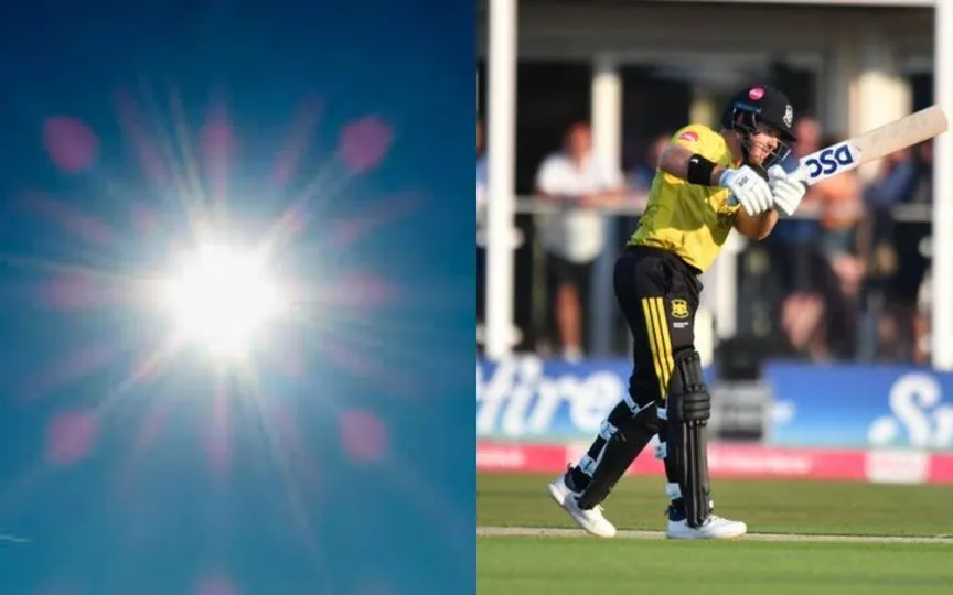 Sun stopped T20 Blast 2025 game in Canterbury [Source: @kmfmnews, @Gloscricket/x]