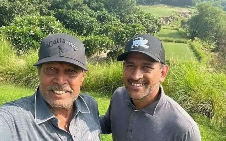 Kapil Dev And MS Dhoni [Source: @Mahi0154/x.com]