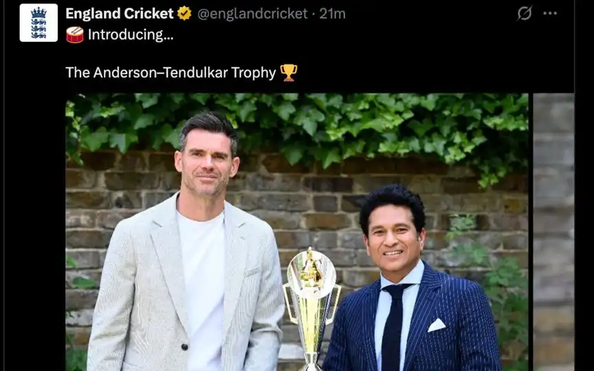 Sachin Tendulkar and James Anderson - (Source : @ECB/X.Com)