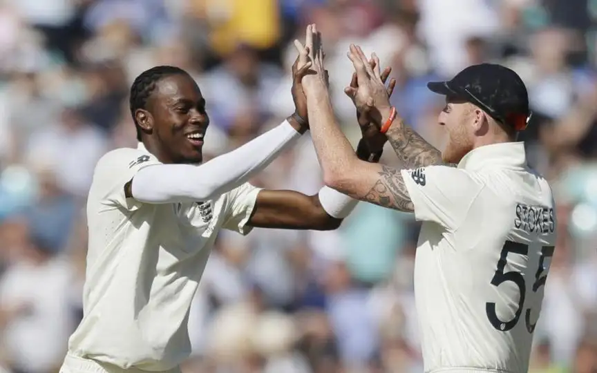 Jofra Archer and Ben Stokes [Source: @CrickitbyHT/X.com]