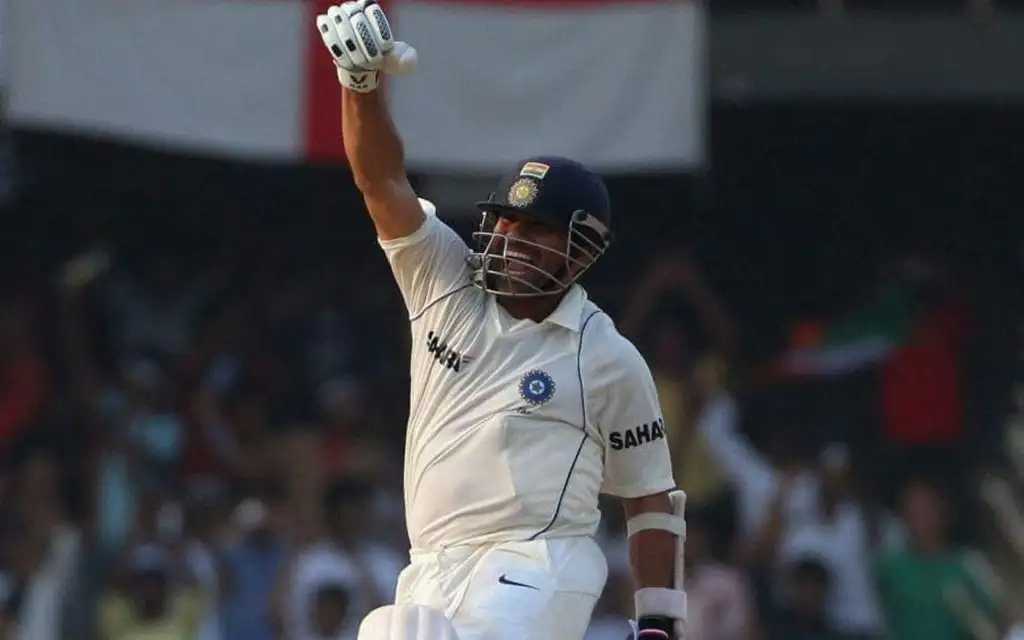 Sachin Tendulkar scored 103* vs England in Chennai [Source: @OmgSachin/x.com]