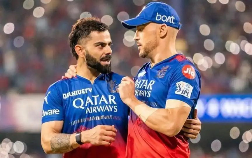 Virat Kohli and Faf du Plessis [Source: @whoisvahini/x.com]