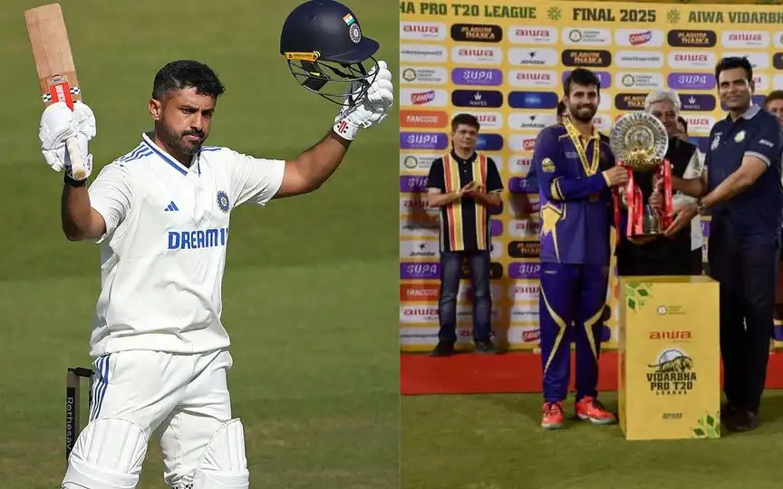 Karun Nair and Jitesh Sharma (Source:@Monish09cric,x.com)